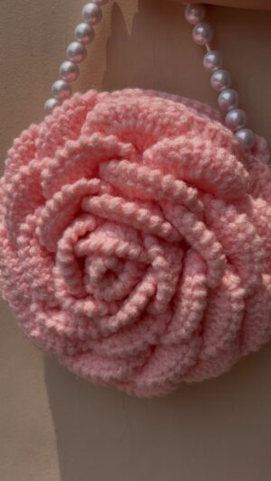 Rose Bloom Crochet Bag